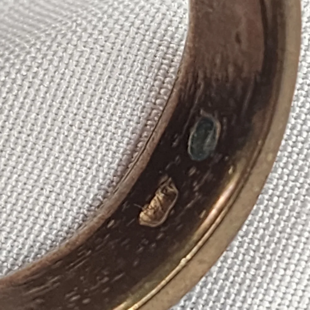 Vintage Turquoise Inlay Ring Size 9 3/4